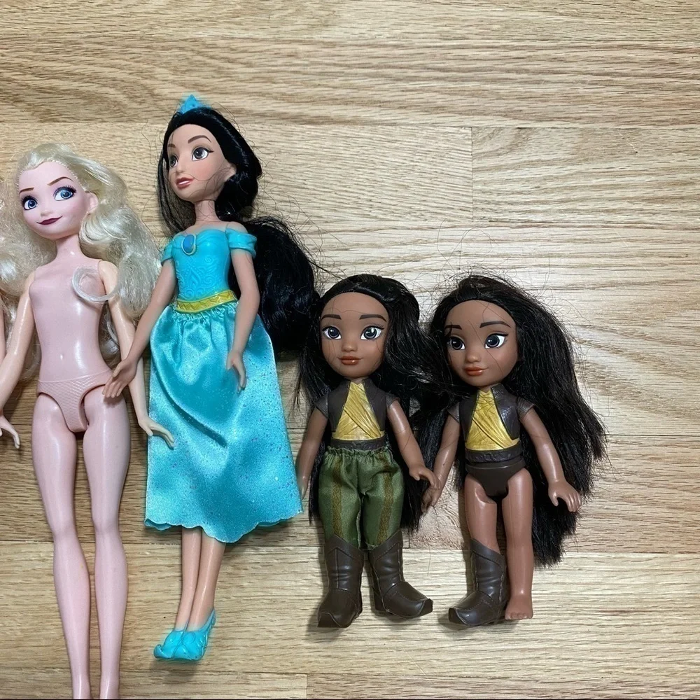 Disney Doll Bundle Anna Elsa Raya Jasmine Kids Toy